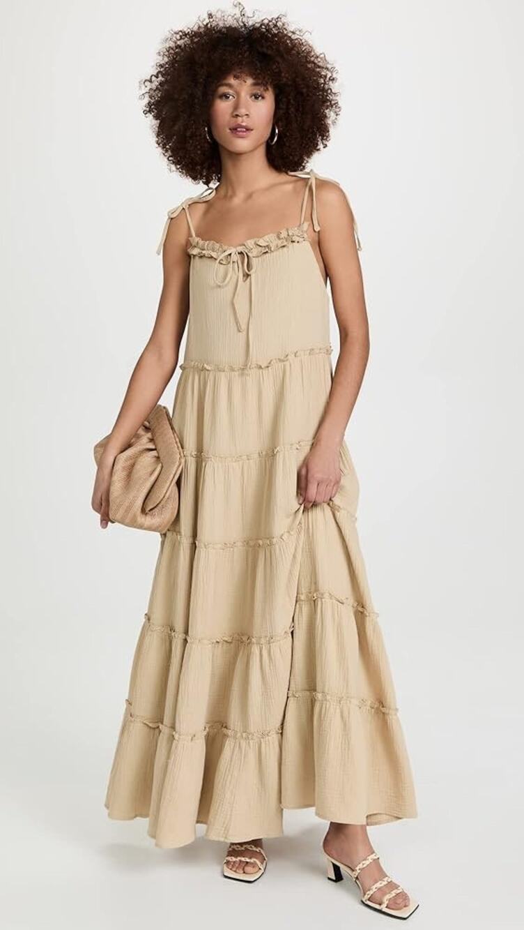 Charlie Holiday | Anthropologie | Natural Senorita Maxi Dress